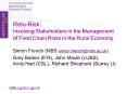 ReluRisk: Involving Stakeholders in the Management of Food Chain Risks in the Rural Economy