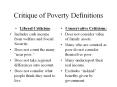 Critique of Poverty Definitions