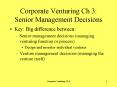Corporate Venturing Ch 3: Senior Management Decisions