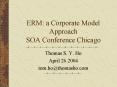ERM: a Corporate Model Approach SOA Conference Chicago