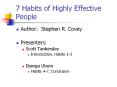 7 Habits of Highly Effective People