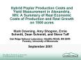 Hybrid Poplar Production Costs and Yield Measurement in Alexandria, MN: A Summary of Real Economic C
