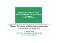Master conomie et Affaires Internationales
