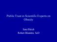 Public Trust in Scientific Experts on Obesity
