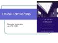 Ethical Followership