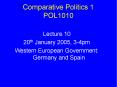 Comparative Politics 1 POL1010