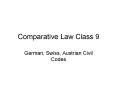Comparative Law Class 9