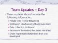 Team Updates Day 3