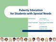 Puberty Education for Students with Special Needs