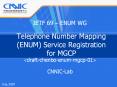 Telephone Number Mapping (ENUM) Service Registration for MGCP