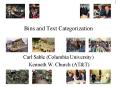 Bins and Text Categorization