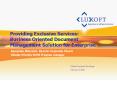 Providing Exclusive Services: Business Oriented Document Management Solution for Enterprise