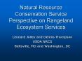 Natural Resource Conservation Service Perspective on Rangeland Ecosystem Services