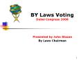 BY Laws Voting Dubai Congress 2008