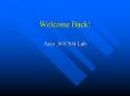 Welcome Back