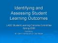 Identifying and Assessing Student Learning Outcomes