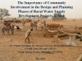 The Importance of Community Involvement in the Design and Planning Phases of Rural Water Supply Development Projects in Mali