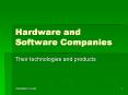 Hardware and Software Companies