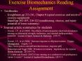 Exercise Biomechanics Reading Assignment