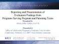 Reporting and Dissemination of Evaluation Findings from Programs Serving Pregnant and Parenting Teen