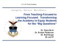 From TeachingFocused to LearningFocused: Transforming the Academy to Equip Students for the Big Ques