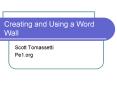 Creating and Using a Word Wall
