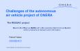 Challenges of the autonomous air vehicle project of ONERA
