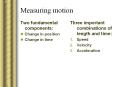 Measuring motion