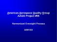 Americas Aerospace Quality Group AAQG Project