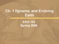 Ch. 1 Dynamic and Evolving Earth