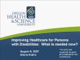 Improving Healthcare for Persons with Disabilities: What is needed now