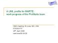 A UML profile for MARTE: work progress of the ProMarte team