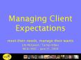 Managing Client Expectations