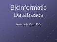 Bioinformatic Databases