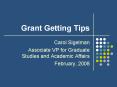 Grant Getting Tips