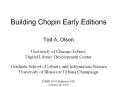 Building Chopin Early Editions