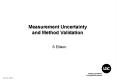 Measurement Uncertainty and Method Validation