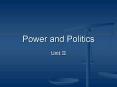 Power and Politics