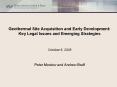 Geothermal Site Acquisition and Early Development: Key Legal Issues and Emerging Strategies