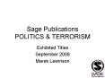 Sage Publications POLITICS
