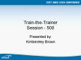 TraintheTrainer Session 500