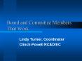 Board and Committee Members That Work