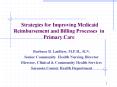 Strategies for Improving Medicaid Reimbursement and Billing Processes in Primary Care