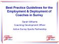 Best Practice Guidelines for the Employment