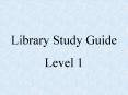 Library Study Guide