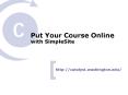 Put Your Course Online with SimpleSite