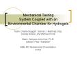 Mechanical Testing System Coupled with an Environmental Chamber for Hydrogels