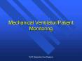 Mechanical VentilatorPatient Monitoring