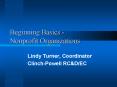 Beginning Basics Nonprofit Organizations