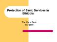 Protection of Basic Services in Ethiopia